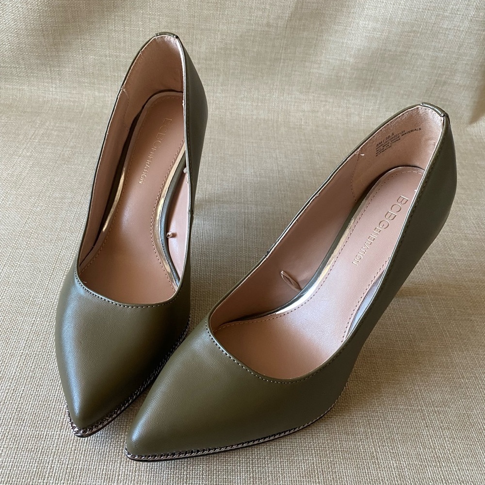 Olive Green BCB Generation Heels Size 8
